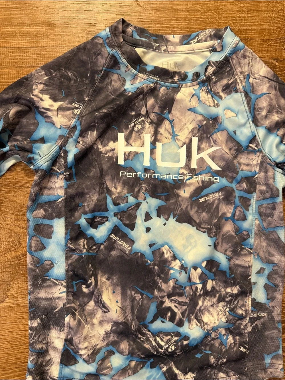 Huk Kids Black & Blue Marbled Long-Sleeve Rashguard